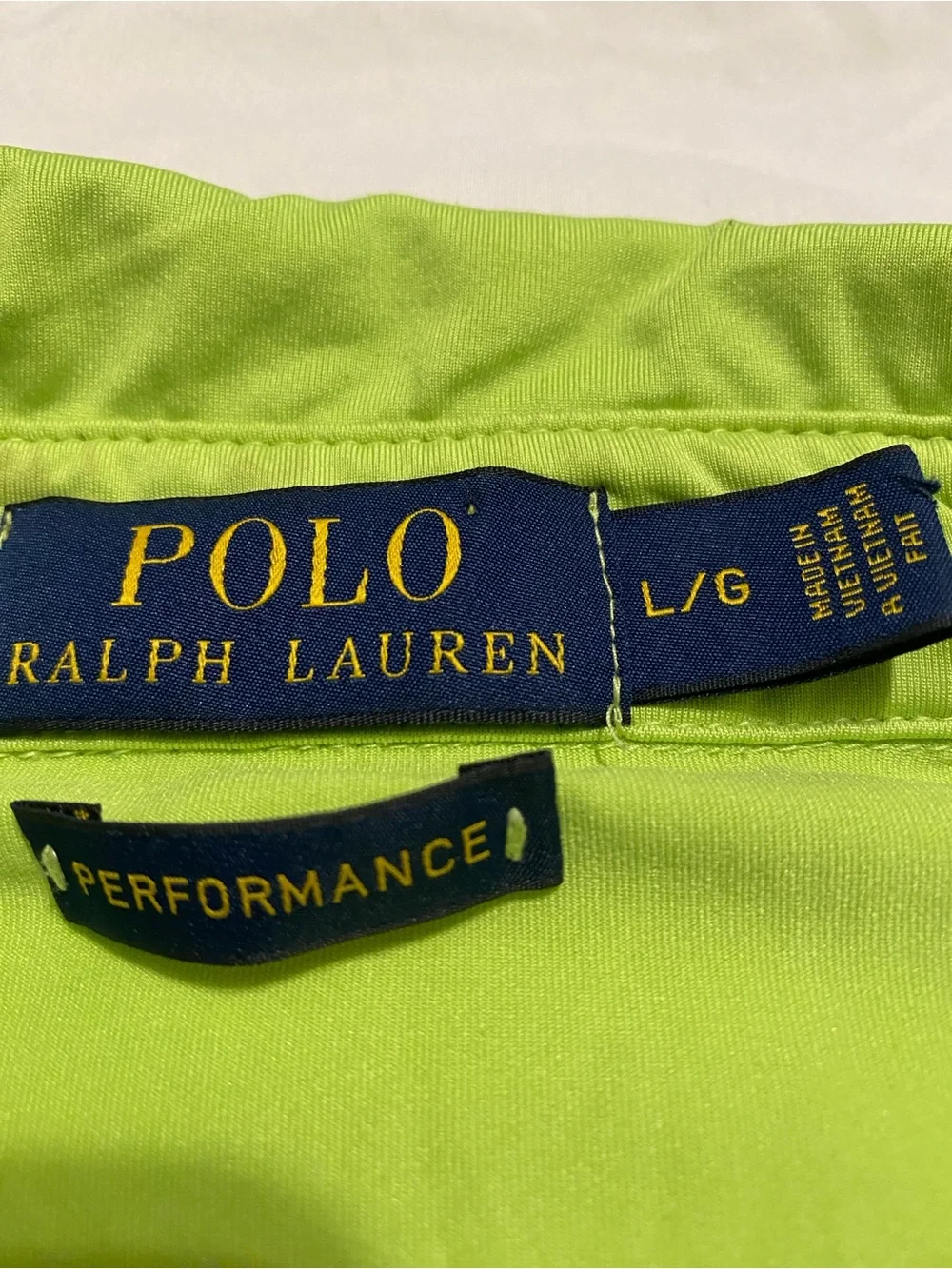 Polo Ralph Lauren Performance Men's L Regular Green Solid Polo Shirt Golf